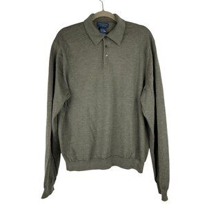 Joseph & Lyman Polo Sweater Mens XXL 100% Merino Woll Collared Soft Knit Prep